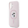 Imagen de KARL LAGERFELD IPHONE 16 MAGSAFE LIQUID SILICONE CASE KARL AND CHOUPETTE HEADS PINK 8765