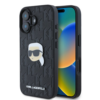 Imagen de KARL LAGERFELD IPHONE 16 MONOGRAM PU LEATHER CASE WITH PIN LOGO KARL HEAD 9549