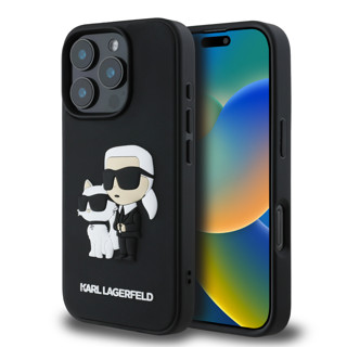 Imagen de KARL LAGERFELD IPHONE 16 PRO 3D RUBBER CASE KARL AND CHOUPETTE 4474