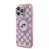 Imagen de KARL LAGERFELD IPHONE 16 PRO KARL AND CHOUPETTE HEADS ON KL PATTERN PINK 8420