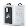 Imagen de KARL LAGERFELD IPHONE 16 PRO MAX MONOGRAM PU LEATHER CASE WITH PIN LOGO KARL & CHOUPETTE HEADS 9396
