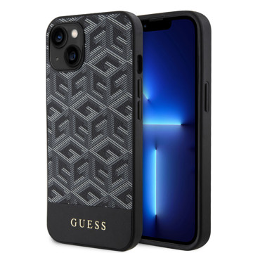Imagen de FUNDA GUESS IPHONE 15 MAGSAFE CUBE LOGO BLACK 4703