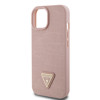 Imagen de GUESS IPHONE 15 LEATHER CROCO CASE METAL TRIANGLE LOGO PINK 2260