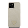Imagen de GUESS IPHONE 15 LEATHER CROCO CASE METAL TRIANGLE LOGO GOLD 1980