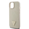 Imagen de GUESS IPHONE 15 LEATHER CROCO CASE METAL TRIANGLE LOGO GOLD 1980