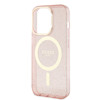 Imagen de FUNDA GUESS IPHONE 14 PRO MAGSAFE GLITTER PINK RING GOLD 5882
