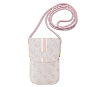 Imagen de GUESS BAG WALLET PHONE STRIPES WITH CORD STRAP PINK 2231