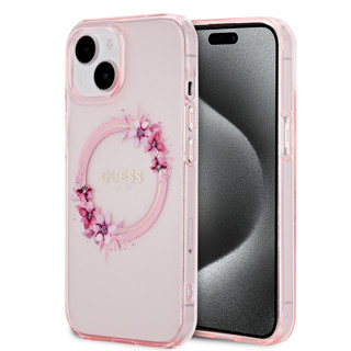 Imagen de FUNDA GUESS IPHONE 14 MAGSAFE FLOWER PINK 1423