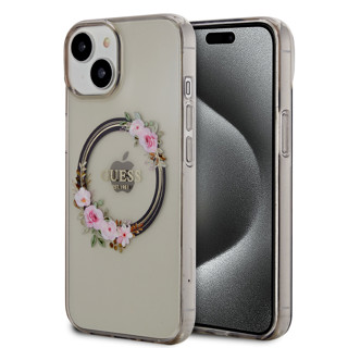 Imagen de FUNDA GUESS IPHONE 14 MAGSAFE FLOWERS BLACK 1249
