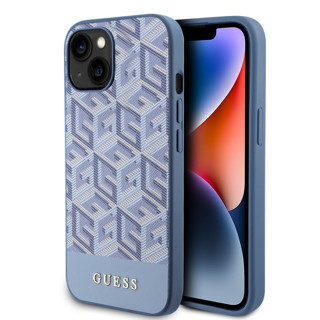 Imagen de FUNDA GUESS IPHONE 14 MAGSAFE CUBE BLUE 6148