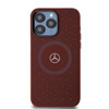 Imagen de FUNDA MERCEDES BENZ iPhone 15 Pro Max SILICONE MAGSAFE WITH MINI STAR PATTERN RED 7830