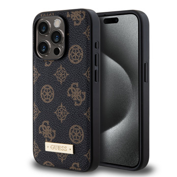Imagen de FUNDA GUESS IPHONE 15 PRO MAGSAFE LOGO BLACK GOLD 6136