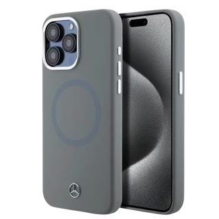 Imagen de MERCEDES BENZ iPhone 15 Pro Max LIQUID SILICON MAGSAFE BICOLOR CASE GREY 7595