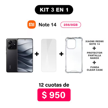 Imagen de Promo Pack Xiaomi Note 14 de 256/8GB + Accesorios