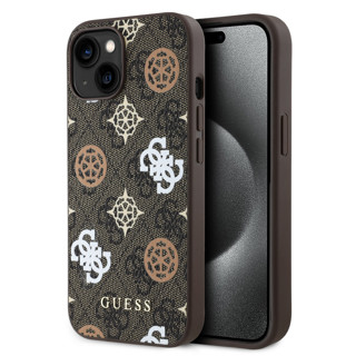 Imagen de FUNDA GUESS IPHONE 15 MAGSAFE PEONY BROWN 3020