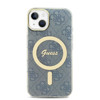 Imagen de FUNDA GUESS IPHONE 15 MASGAFE BLUE GOLD 4628