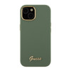 Imagen de FUNDA GUESS IPHONE 15 SILICONE GREEN GOLD 9468