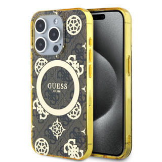 Imagen de FUNDA GUESS IPHONE 15 PRO MAX MAGSAFE BROWN GOLD 0043