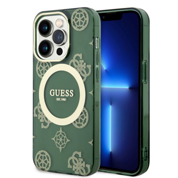 Imagen de FUNDA GUESS IPHONE 15 PRO MAX MAGSAFE GREEN GOLD 6882