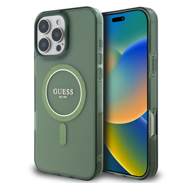 Imagen de GUESS IPHONE 16 PRO MAX MAGSAFE GLITTER GREEN 7738