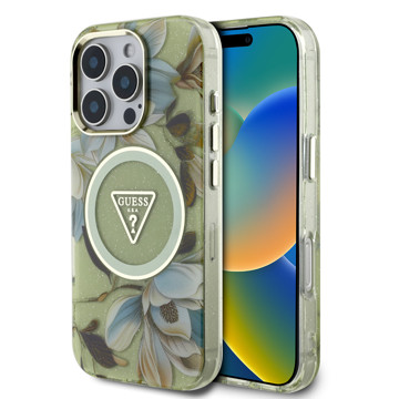 Imagen de GUESS IPHONE 16 PRO MAX MAGSAFE FLOWER GREEN 0696