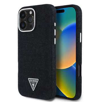 Imagen de GUESS IPHONE 16 PRO MAGSAFE TRIANGLE BLACK 8143