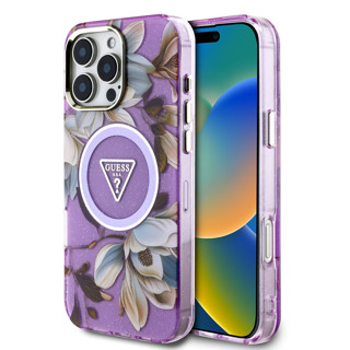 Imagen de FUNDA GUESS IPHONE 16 PRO MAGSAFE FLOWER PURPLE 0986