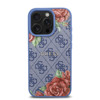 Imagen de FUNDA GUESS IPHONE 16 PRO MAG FLOWER BLUE 0413