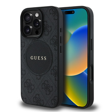 Imagen de FUNDA GUESS IPHONE 16 PRO MAGSAFE PATCH BLACK 6347