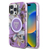 Imagen de FUNDA GUESS IPHONE 16 PRO MAX MAGSAFE FLOWER PURPLE 0993