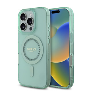 Imagen de FUNDA GUESS IPHONE 16 PRO MAX MAGSAFE RHINESTONE GREEN 5932