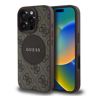 Imagen de FUNDA GUESS IPHONE 16 PRO MAX  MAGSAFE PATCH BROWN 6507