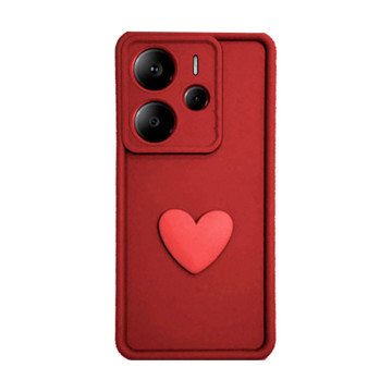 Imagen de PROTECTOR XIAOMI REDMI NOTE 14 4G  FLOPPY CORAZON BORDO