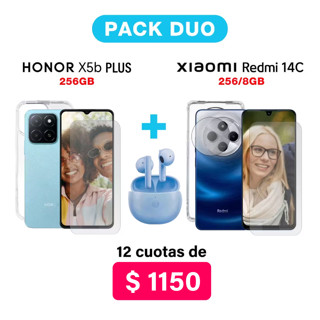 Imagen de Promo Pack Honor X5b PLUS de 256GB + Xiaomi Redmi 14C de 256/8GB + Accesorios