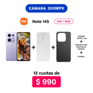 Imagen de Promo Pack Xiaomi Note 14S de 256/8GB + Accesorios