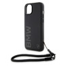 Imagen de FUNDA BMW IPHONE 15 PLUS CORD STRAP BLACK 2665