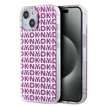 Imagen de FUNDA DKNY IPHONE 15 TPU PATTERN PINK 0339