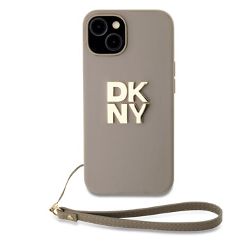 Imagen de FUNDA DKNY IPHONE 15 LOGO STRAP BEIGE 4871