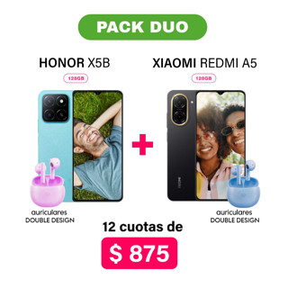 Imagen de Honor X5b de 128GB + Xiaomi Redmi A5 128GB + 2 Auriculares Double Design!