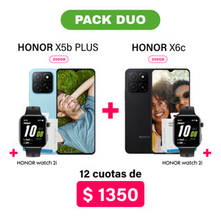 Imagen de Honor X5b PLUS de 256GB + Honor X6c de 256GB + 2 relojes HONOR SMART!