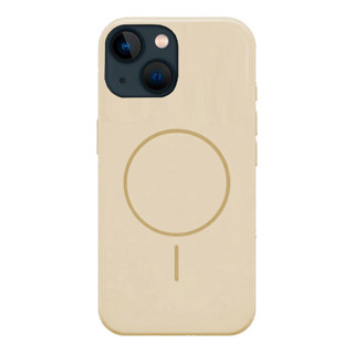 Imagen de PROTECTOR IPHONE 13 14 SILICONA MAGSAFE BEIGE
