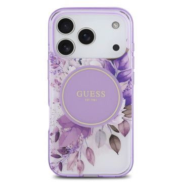Imagen de FUNDA GUESS IPHONE 17 PRO MAGSAFE FLOWERS PURPLE 5217