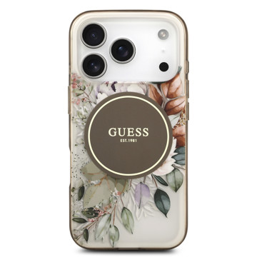 Imagen de FUNDA GUESS IPHONE 17 PRO MAGSAFE FLOWER BROWN 5132