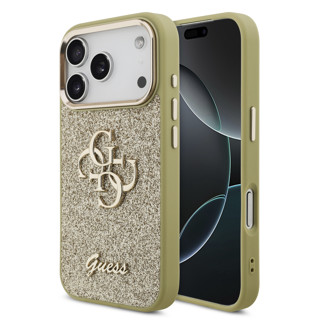 Imagen de FUNDA GUESS IPHONE 17 PRO LOGO GLITTER GOLD 8413