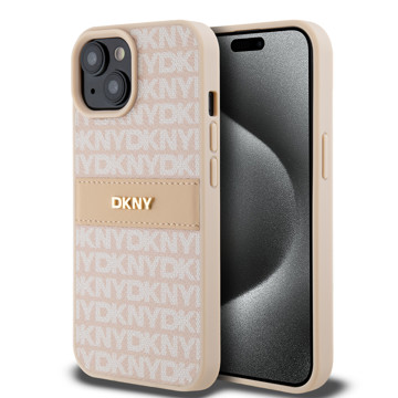 Imagen de FUNDA DKNY IPHONE 15 TEXTURE PATTERN PINK 0675