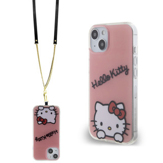 Imagen de FUNDA HELLO KITTY IPHONE 13 14 STRAP PINK 7729