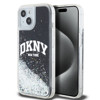 Imagen de FUNDA DKNY IPHONE 15 LIQUID GLITTER BLACK 0759