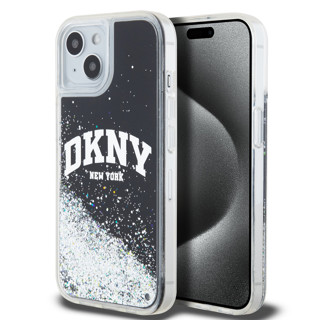 Imagen de FUNDA DKNY IPHONE 15 LIQUID GLITTER BLACK 0759