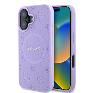 Imagen de FUNDA GUESS IPHONE 16 MAGSAFE SAFFIANO PURPLE 8245