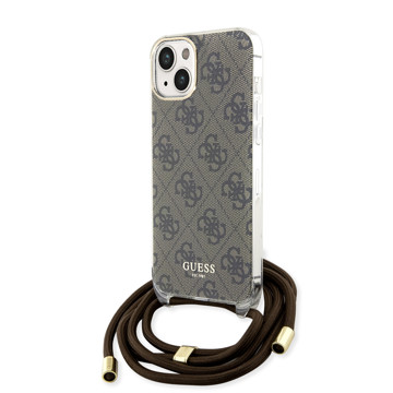 Imagen de FUNDA GUESS IPHONE 14 PRINT CORREA BROWN 8027